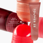 [Tower 28 Beauty LipSoftie™ Lip Treatment in Dulce de Leche has 100% recycled plastic packaging.]