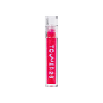 A model wearing the Tower 28 Beauty ShineOn Lip Jelly in the shade Iced XOXO. [Iced XOXO]