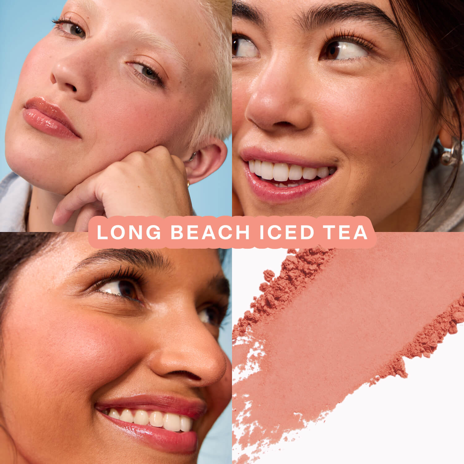 GetSet™ Matte Powder Blush in Long Beach Ice Tea and BeachPlease Cream Blush in Magic Hour [The Tower 28 Beauty Cheeky Duo in Nude Cheeks]