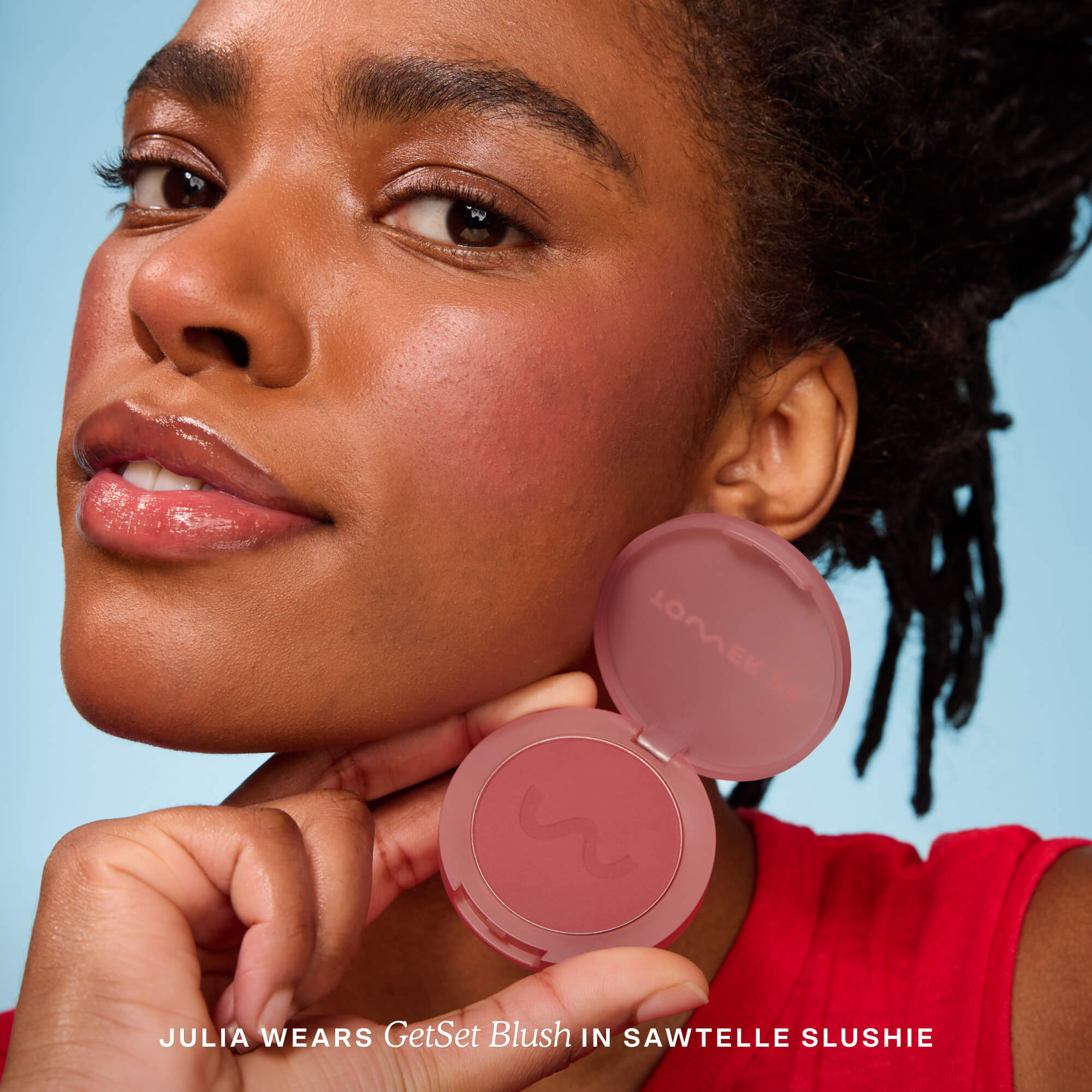 GetSet™ Matte Powder Blush in Sawtelle Slushie and BeachPlease Cream Blush in Power Hour [The Tower 28 Beauty Cheeky Duo in Rosy Cheeks]