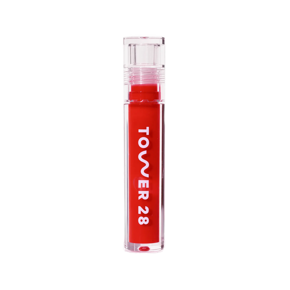 The Tower 28 Beauty ShineOn Lip Jelly in the shade Spicy. [Spicy]