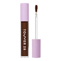 Tower 28 Beauty Swipe Serum Concealer in the shade 20.0 WLA, shown with the tube standing upright next to the open applicator wand to reveal the product. [20.0 WLA]